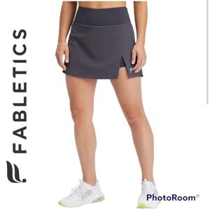 Fabletics Stow Pocket Tennis Skirt Grey Shorts